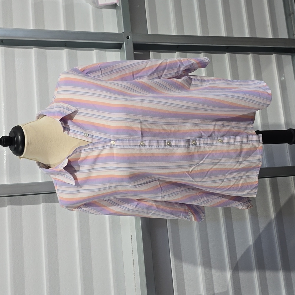 Chic Purple  Striped‎ Button DownShirt Size XL
